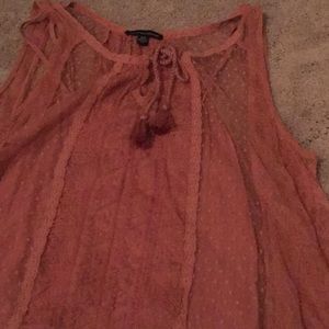 Pink top with pink top underneath to match